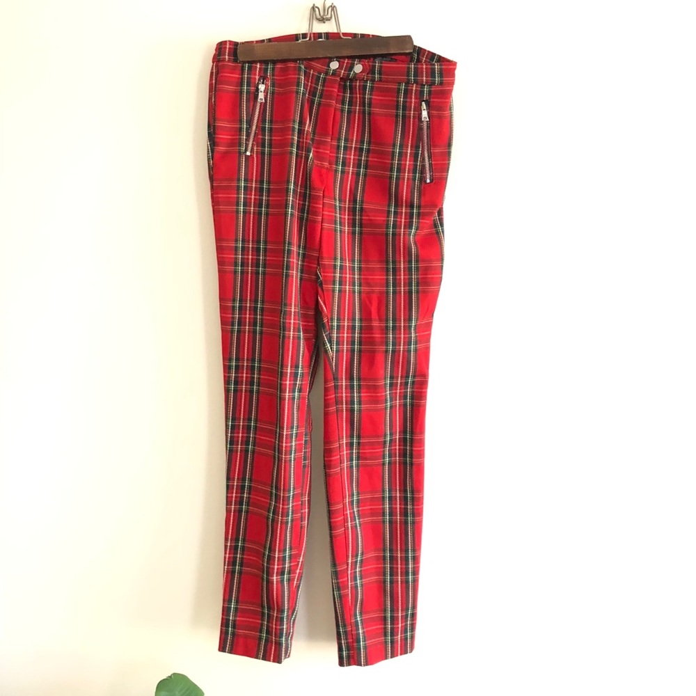 Red Plaid H&M Pants size 10